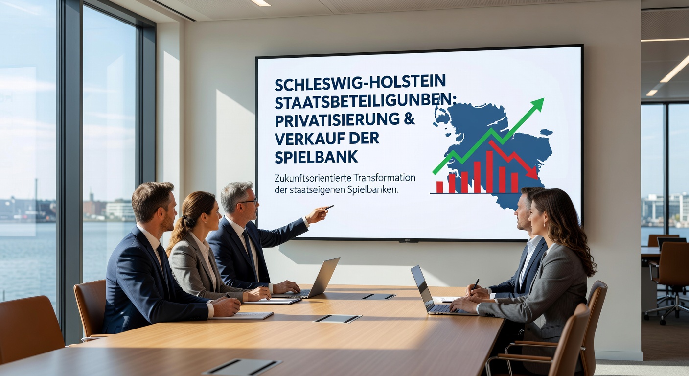 Innenansicht einer Spielbank mit Spielern an Tischen und Automaten, beleuchtet in warmem Licht, das die Atmosphäre in Schleswig-Holsteins Casinos einfängt