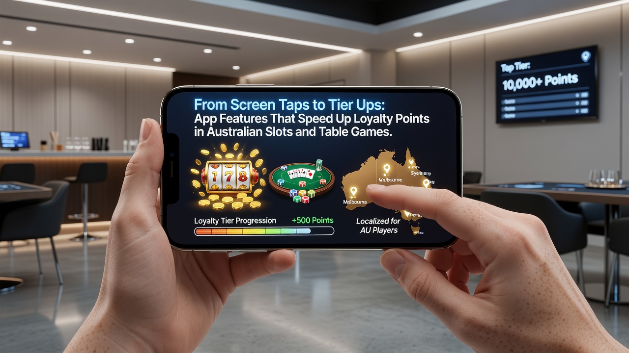 Detailansicht einer Casino-App mit Loyalty-Tier-Progression und Tischspiel-Interface